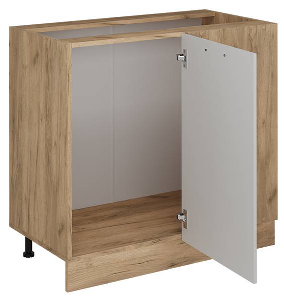 Eckunterschrank R-Line 53567 Eiche Landhaus Dekor - Eiche Dekor - Weiß