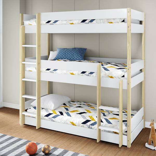 Etagenbetten ÉLIA Weiß - Holzwerkstoff - 108 x 198 x 201 cm