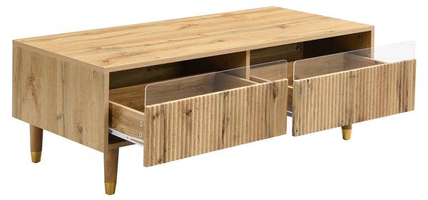Couchtisch Peakglade Braun - Holzwerkstoff - 50 x 40 x 110 cm