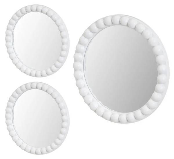 Spiegel HH-806695 3er-Set Weiß - Kunststoff - 76 x 26 x 3 cm