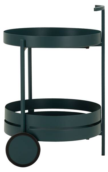 Serveerwagen Saturno groen - metaal - 50 x 61 x 40 cm