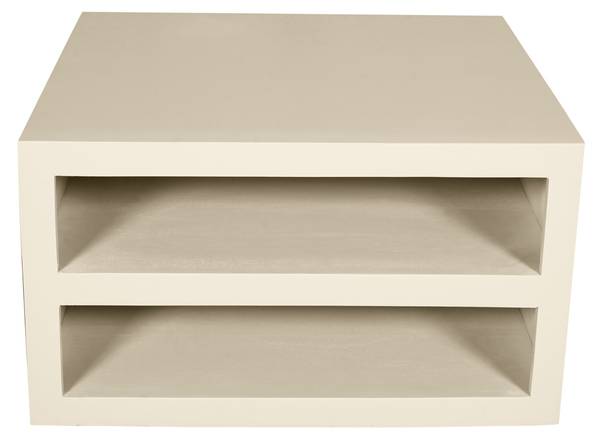 Couchtisch BRUSSEL Beige - Massivholz - 80 x 40 x 80 cm