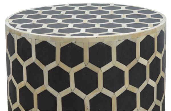 Hocker Valenza Braun - Mango - 46 x 57 x 46 cm