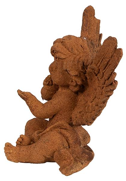 Dekorationsfigur Engel Xmas&Finnley Braun - Kunststoff - 8 x 11 x 9 cm