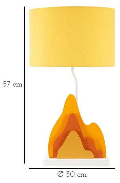 Tafellamp Atene B oranje - metaal - 30 x 57 x 30 cm