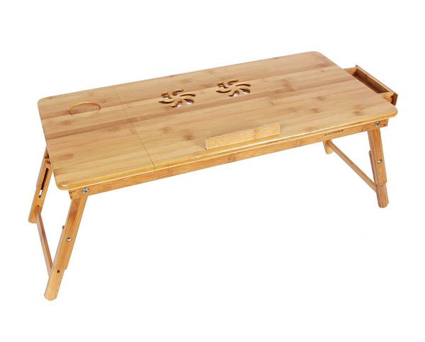 Laptoptisch Tabūk Braun - Bambus - 29 x 35 x 72 cm