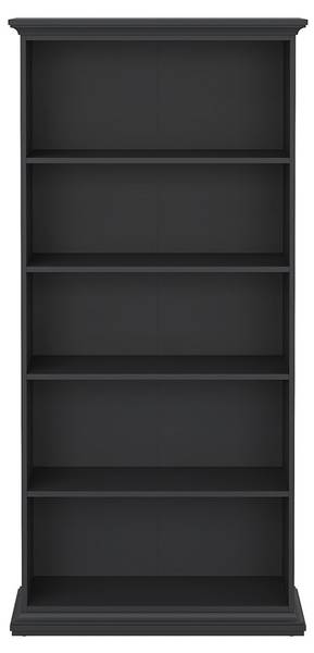 Boekenkast Venetië grijs - deels massief hout - 97 x 201 x 37 cm