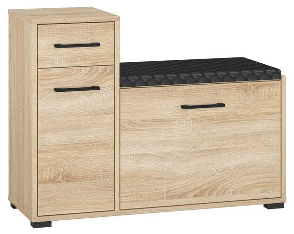Schuhschrank CARO Schwarz - Braun - Holzwerkstoff - 90 x 68 x 34 cm