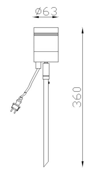 Gartenstrahler ARNE-LED Silber / Grau - Silbergrau