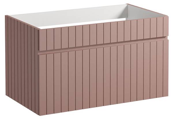 Badmöbel-Set SATARA Pink - Holz teilmassiv - 80 x 46 x 46 cm