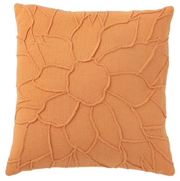 Kissen Papaya Orange - Baumwollstoff - Leinen - Polyester - 43 x 10 x 43 cm