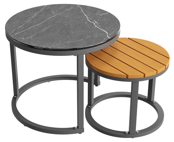 Set lounge jardin Gaia II (6-él.) Gris - Verre - Métal - Matière plastique - Textile - 176 x 75 x 176 cm