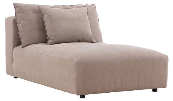 Recamiere Malö Braun - Leinen - Webstoff - 169 x 80 x 100 cm