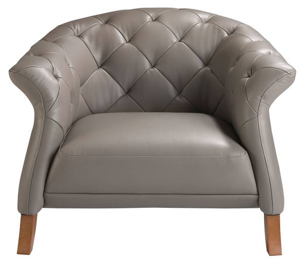 Chester-Sessel 5132 Grau - Flachgewebe - Kunstleder - 112 x 81 x 99 cm