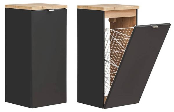 Badmöbel-Set TOSKANA-56-153 3er-Set Grau - Holzwerkstoff - 135 x 190 x 46 cm