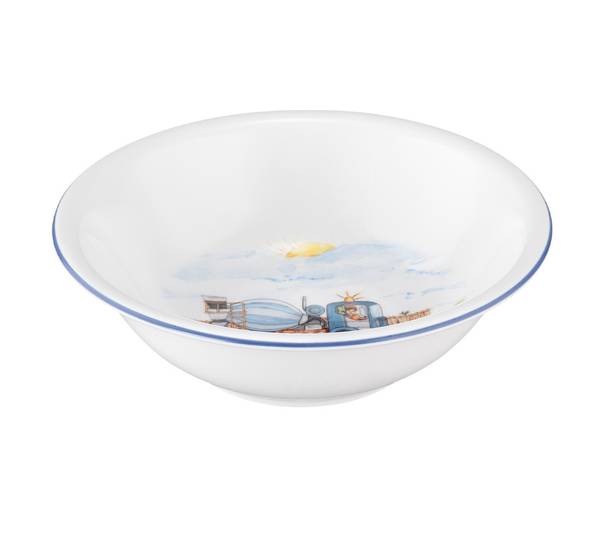 Kindergeschirr Set Baustelle 3-teilig Pinie - 22 x 21 x 22 cm