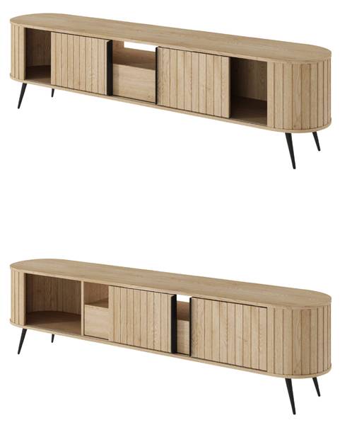 TV-Lowboard Cremona Braun - Holzwerkstoff - 196 x 51 x 41 cm