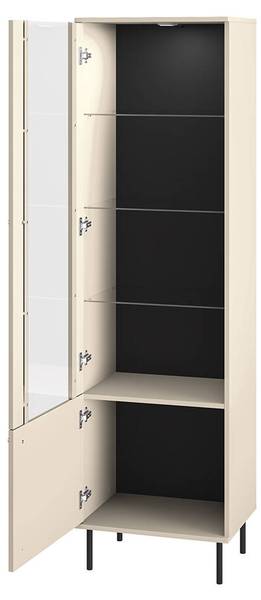 Vitrine SALOU-131-2 Beige - Holzwerkstoff - 55 x 190 x 40 cm