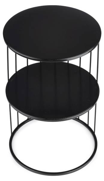 Couchtisch 10-1632 Schwarz - Metall - 36 x 52 x 36 cm