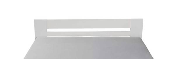 Lit Annik Blanc - En partie en bois massif - 204 x 71 x 186 cm