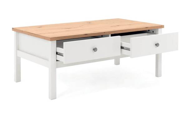 Couchtisch Bergen weiß Sofatisch Weiß - Holzwerkstoff - 100 x 40 x 55 cm