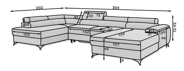 Wohnlandschaft Exklusivo Beige