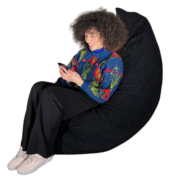 Sitzsack BOUCLESTOFF Schwarz
