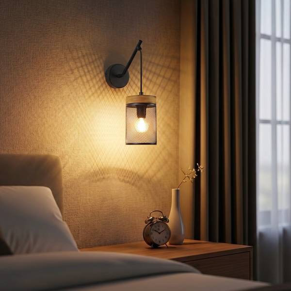 Wandlampe PPOS Schwarz - Eisen - 9 x 33 x 22 cm