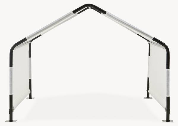 Outdoor Hundezelt Valevali Weiß - Stahl - Polyethylen - 122 x 90 x 122 cm