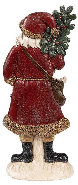 Beeld Kerstman Xmas-Chance rood - kunststof - 4 x 23 x 9 cm