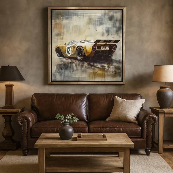 Wandbild Ford GT - Le Mans Kiefer - 84 x 84 x 4 cm