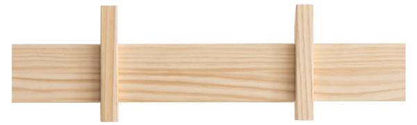 Kleiderständer Figuera Klein Unlackiert Braun - Kiefer - 40 x 12 x 5 cm