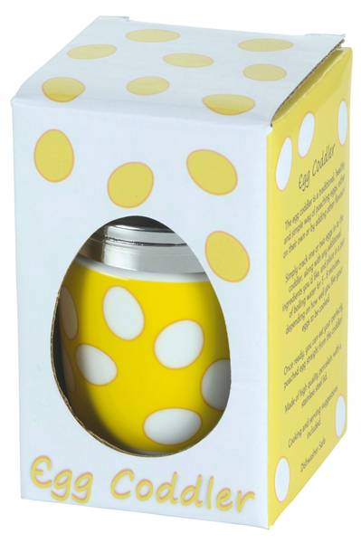 Eier-Coddler Dotted 2er-Set Gelb - Porzellan - 7 x 9 x 7 cm
