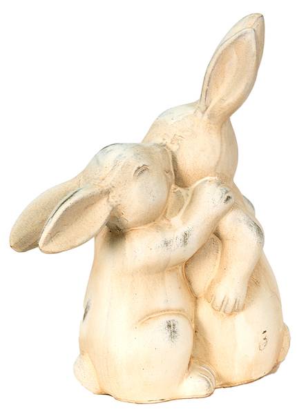 Figur Kaninchen DekoEaster-Henry Beige - Keramik - 10 x 25 x 20 cm