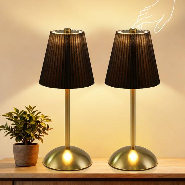 LED Tischlampe nrht 2-tlg. Schwarz