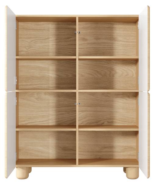 Highboard Lomo Braun - Melamin - 100 x 126 x 38 cm