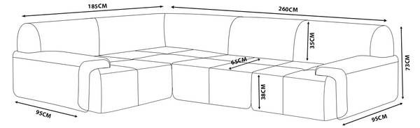 4-zits bank sofaMOUS crèmewit