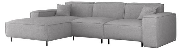 Ecksofa GLORIA Hellgrau - Ecke davorstehend links