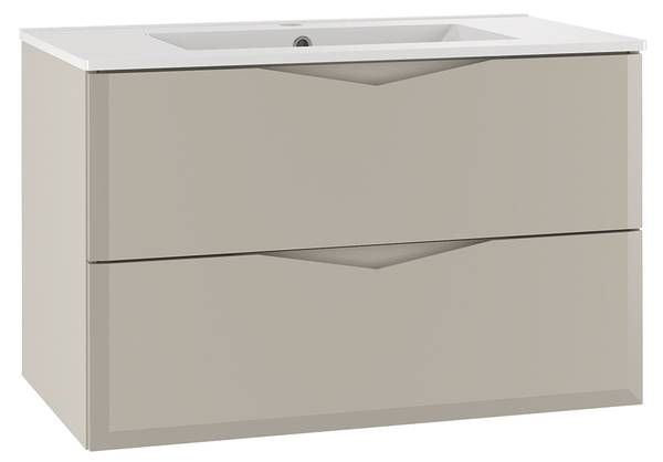 Waschtisch Ellie Beige - Holzwerkstoff - 80 x 50 x 46 cm