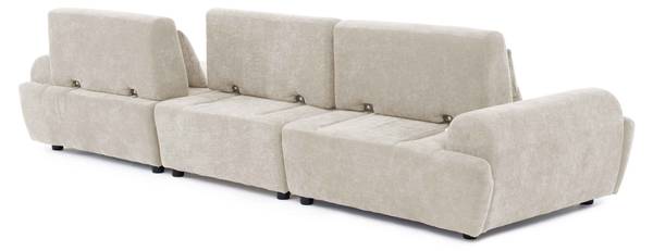 3-Sitzer-Sofa Callisto Cremeweiß