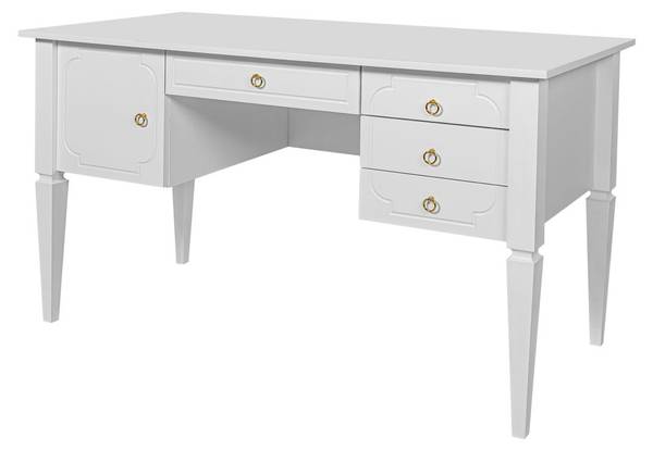Kinderschreibtisch Royal Weiß - Holzwerkstoff - 132 x 78 x 60 cm
