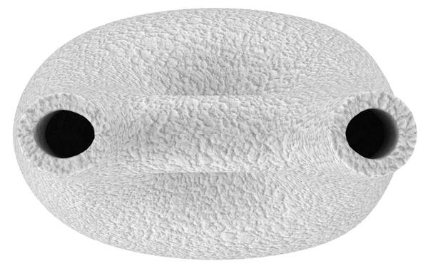 Vase Cruz Blanc - Fibres naturelles - 34 x 42 x 23 cm