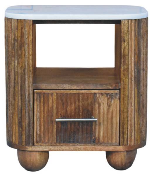 Nachtkastje Beaumont bruin - mango - 44 x 47 x 34 cm