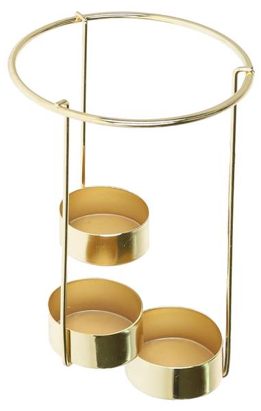 Windlicht GALIA Gold - Glas - 15 x 20 x 15 cm