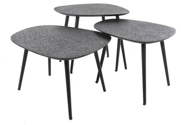 Salontafel Organisch zwart - metaal - 62 x 36 x 51 cm