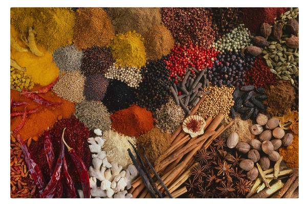 Akustikbild Gewürze exotisch 150 x 100 cm
