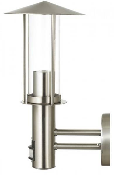 Wandleuchte ARTHUR Grau - Silber - Glas - Metall - 18 x 35 x 23 cm