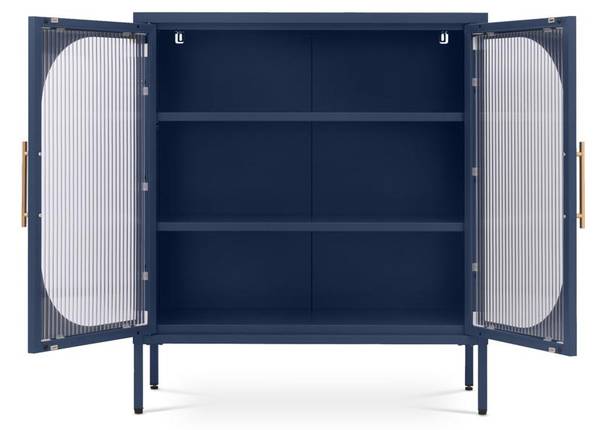 Nischenregal LUKA Blau - Stahl - 35 x 90 x 80 cm