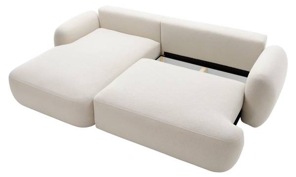 Ecksofa Mayo Cremeweiß - Ecke davorstehend links