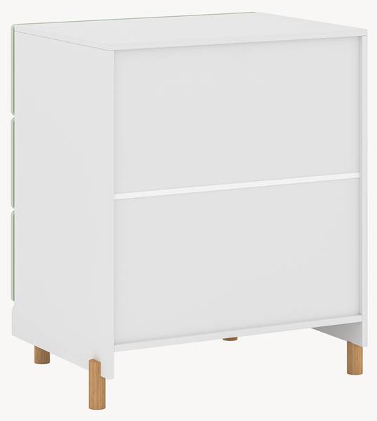 Kinderkommode Vaarentaa Hellgrün - Mint - Weiß - Breite: 55 cm